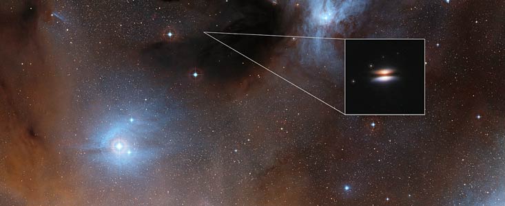 Protoplanetariusk støvskive i Rho Ophiuchi