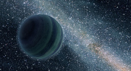 Frit svævende jupiter-klasse exoplanet