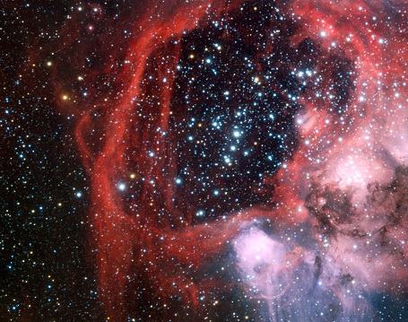 Stjernehoben NGC1929 og dens omgivende boble
