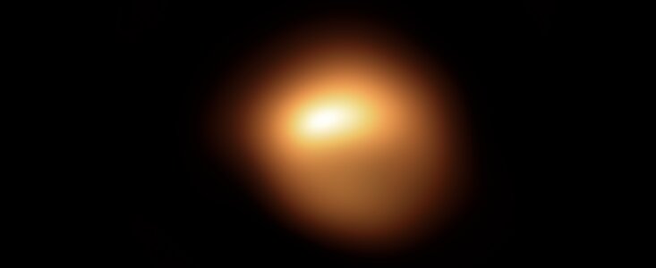 Den røde kæmpestjerne Betelgeuses overflade fotograferet af ESO