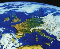 Europa set fra rummet