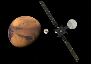 Schiaparelli  er landet på Mars