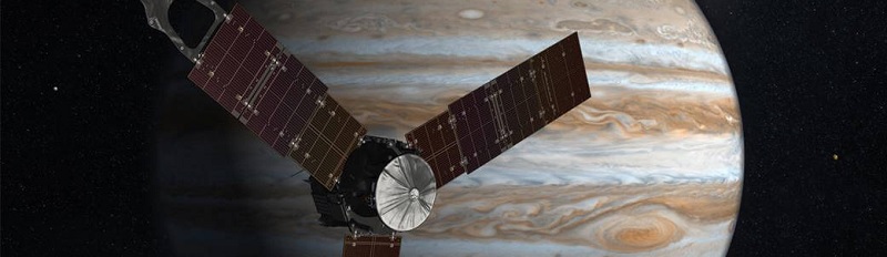 Juno sonden i tæt kredsløb om Jupiter