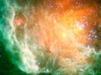Spitzer billede af tidlige stjernedannelser