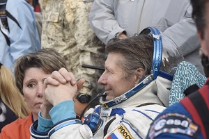 Russisk kosmonautGennady Padalka efter rekordlangt ophold irummet