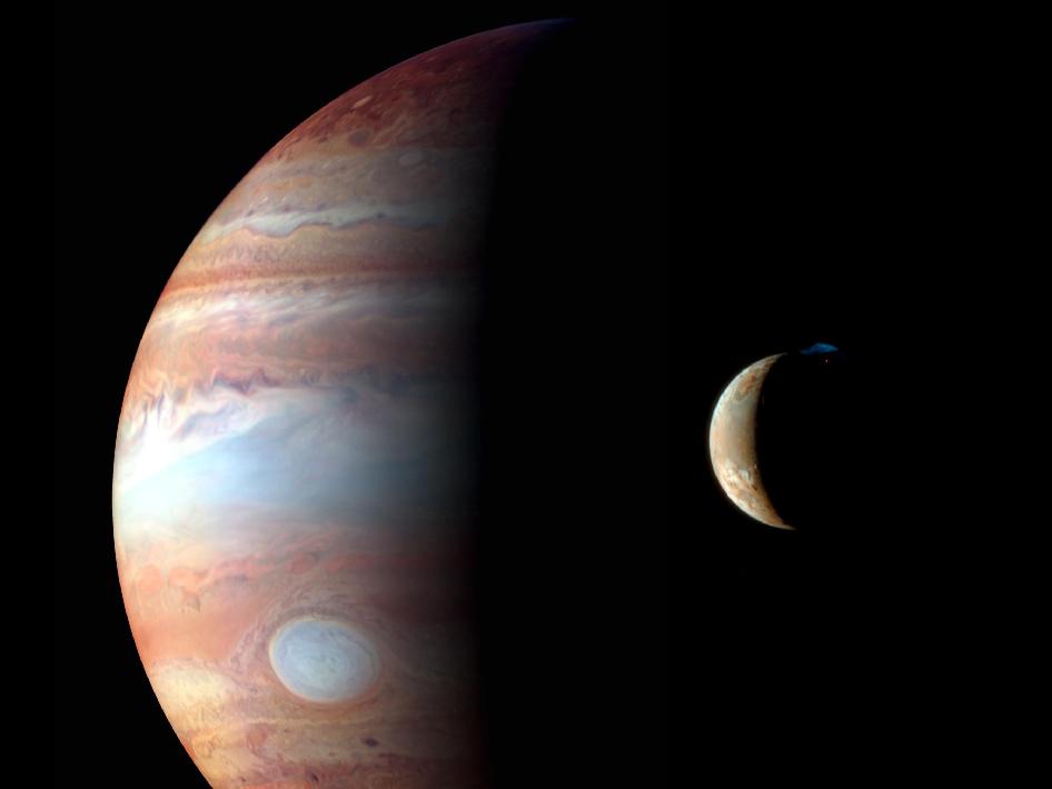 Jupiter og dens indre måne Io
