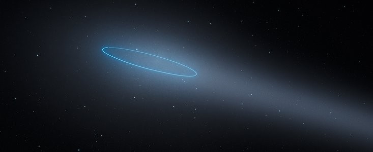 Mystisk Hubble foto af lysring om komet 288P