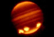 Jupiter blevv i 1994 ramt af en byge kometrester fra komet Levy-Shoemaker