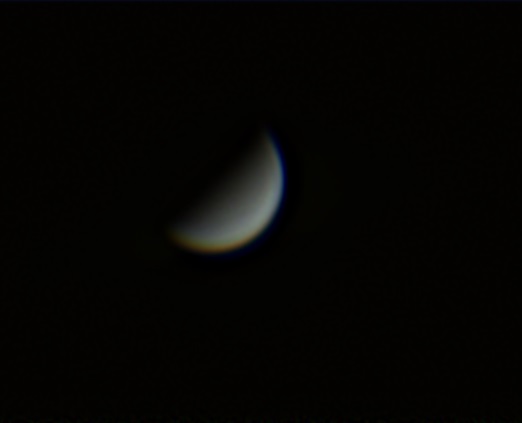Venus taget med Skymax 127 AZ GTi wifi teleskop ved ca. 300x
