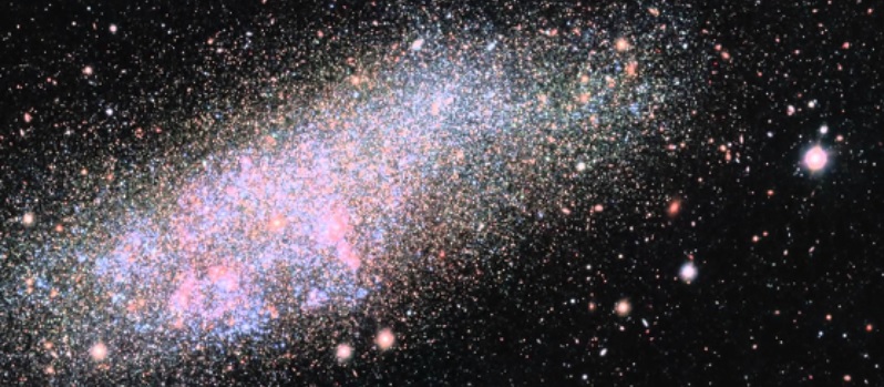 Dværggalakser er små irregulære galakser - ofte ikke meget større end stjernehobe