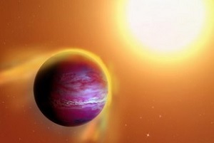 Exoplanet med atmosfære nær stjerne