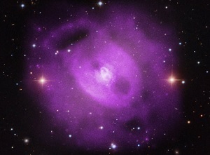 Galaksehoben NGC 5813 viser serie-eksplosion af sorte huller