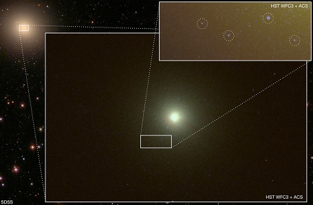 UNge stjerner i den elliptiske galakse M105