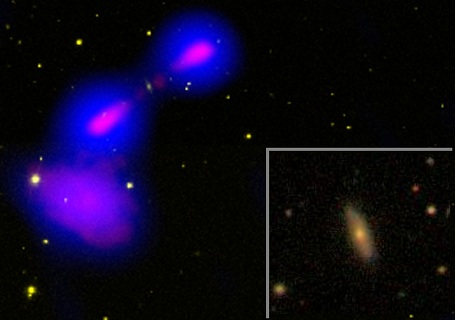 Speca (Spiral-host Episodic radio galaxy tracing Cluster Accretion) galaksen og dens radio jets