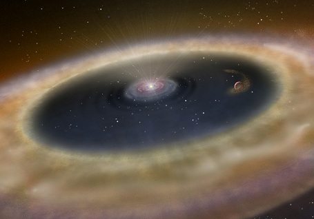 Planetdannelser i en protoplanetarisk skive