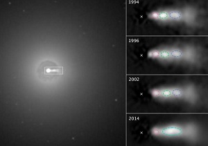 Jet fra det centrale sorte hul i galaksen