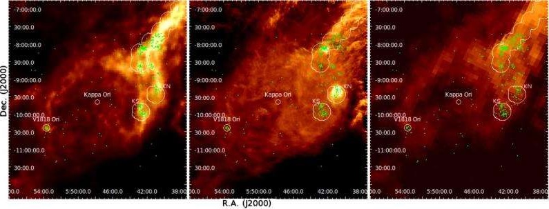 Ring af stjernedannelser om køæmpestjernen Kappa Orion