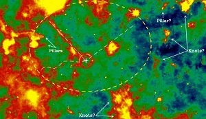 Tycho supernovarest - stof