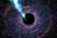 magnetfeltlinier fra dets sorte huls hændelseshorisont