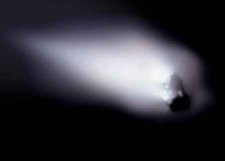 Komet Halley fotigraferet af ESAs Giotto sonde