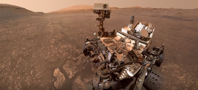 Curiosity roveren på lerlaget i Gale Marskrateret