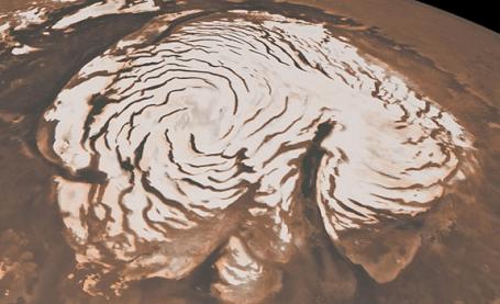 Mars's isdækkede poler