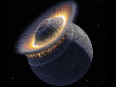 Månens dannelse for 4,5 mia år siden