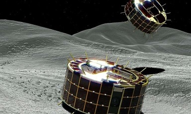JAXA Hayabusa2 rovere, som skal hoppe rundt på Ryuga asteroiden JAXA Hayabusa2 rovere, som skal hoppe rundt på Ryuga asteroiden