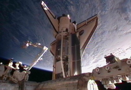 Shuttle docked to ISS