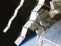 Astronaut på EVA mission på ISS