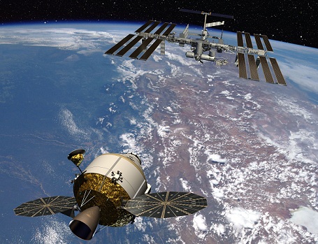 Orionkapsel og ISS