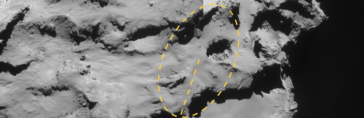 Deir el-Medina hvor Rosetta skal styrte ned på komet 67P/Churyumov–Gerasimenko 30 sept 2016