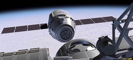 Dragon forsyningsskib dokker til ISS