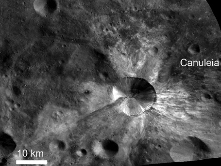 Overfladedetaljer af asterodien vesta