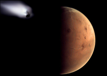 Komet på kollisionskurs med mars i 2014