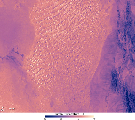 Det varmeste sted på Jorden: Lut ørkenen i Iran med temperaturer op til 70grader C