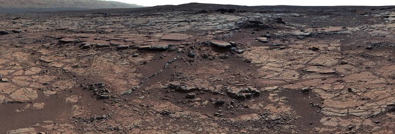 Mars overflade i Gale krateret