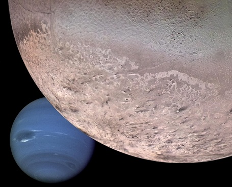 Neptun månen Tritons overflade