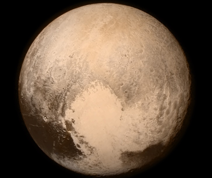 Nærbillede af Pluto fra passagen 14/7