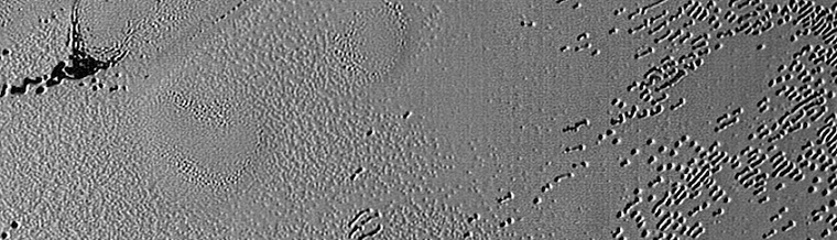 Pytter og mønstre på Plutos isdækkede hjerteformede Sputnik Planum