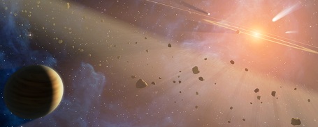 Et tidligere asteroidebælte ved solsystemets dannelse