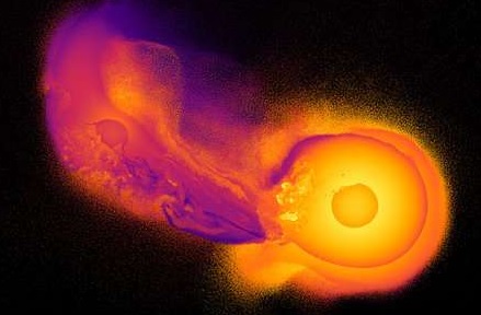 Computersimulations af sammenstødet med Uranus Computersimulations af sammenstødet med Uranus