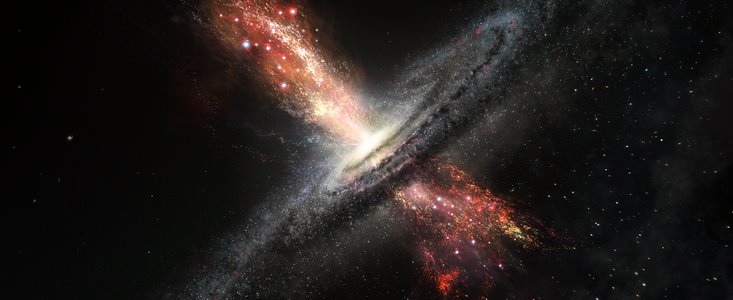 Jets fra et sort hul i en galakses centrum